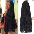 Butterfly Locs Crochet Hair 1/6 Packs Distressed Locs Crcoeht Braids Hair Natural Black Pre looped Synthetic Messy Goddess