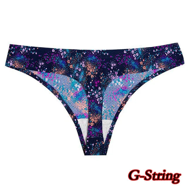 Poblador Sexy Women's Panties Seamless Underwear Comfortable Print G-string Thongs Intimate Female Lingerie Ladies Pantys Tanga
