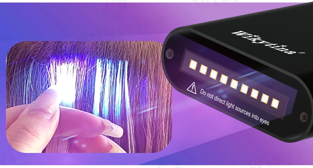 2026 UV V Light Hair Extension Set Wikytina Tools Kit, UV Extension Glue Long-Lasting Remover Machine - Salon Styling Tools