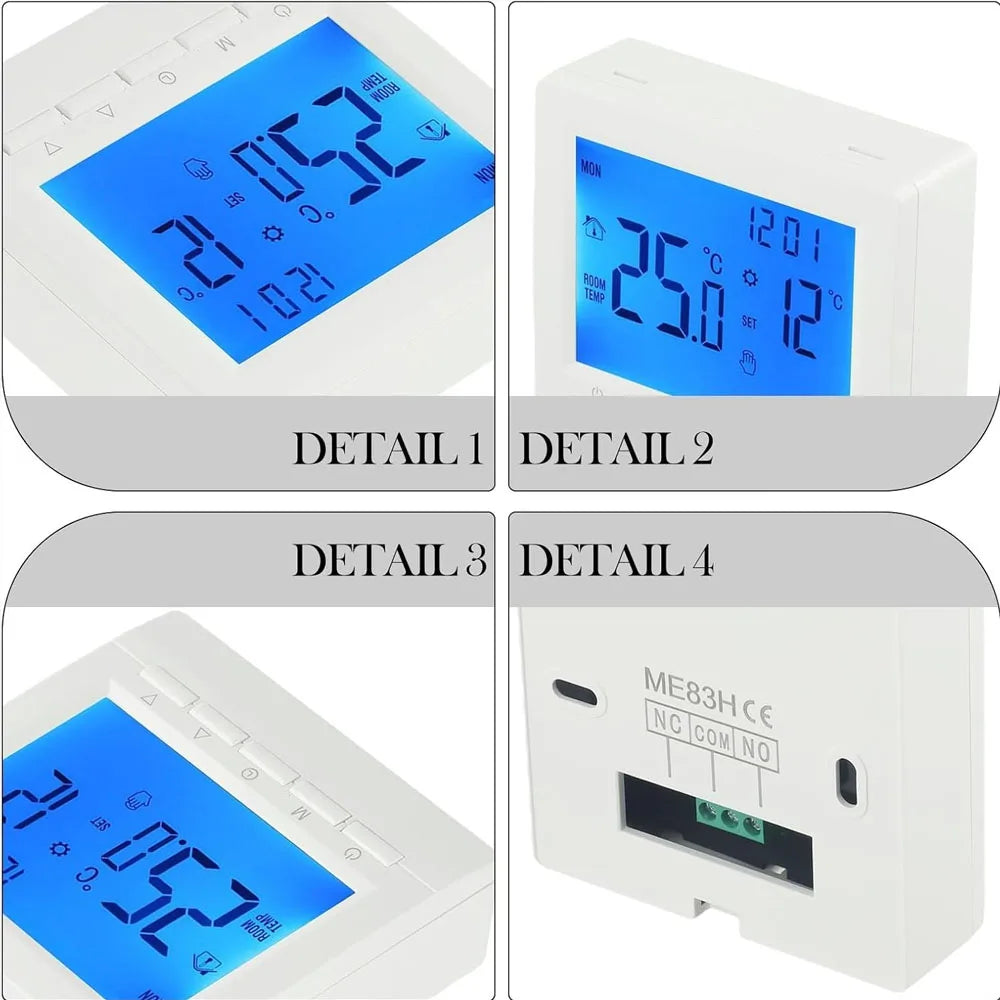Digital Smart Thermostat Programmable Gas Boiler Heating Temperature Regulator Hand Controller Battery Thermostat with Kid Lock