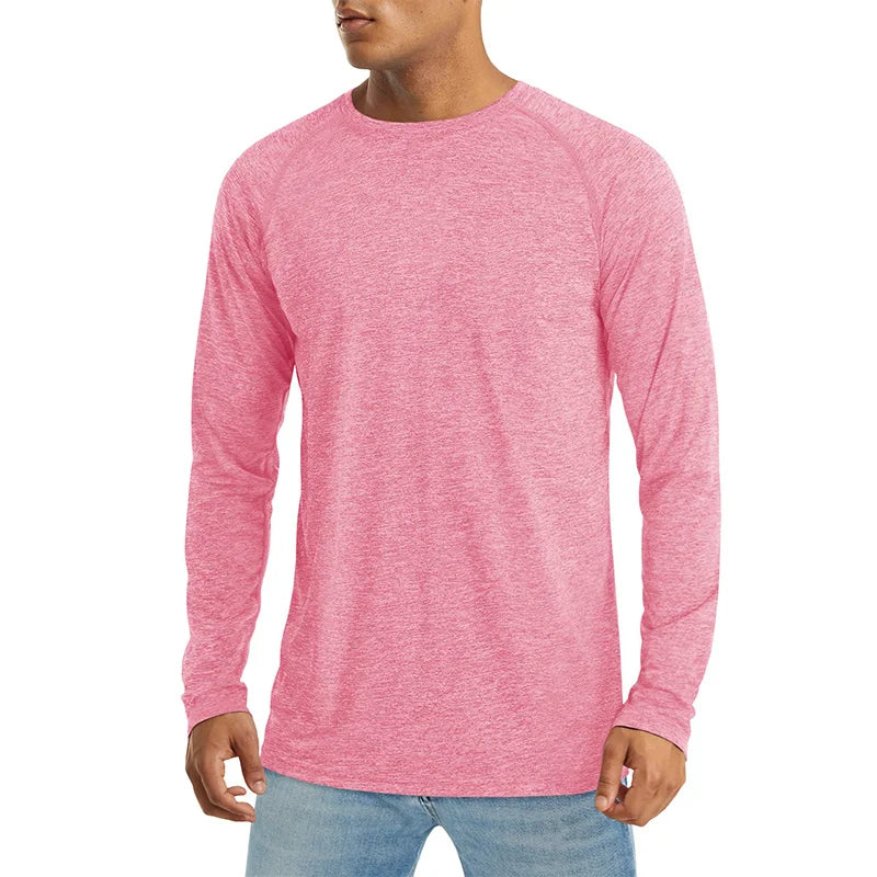 MAGCOMSEN Men's Sun Protection T-shirt Long Sleeve Hiking Fishing Shirts UPF50+ UV Block Spring Summer Casual Tee Workout Shirts