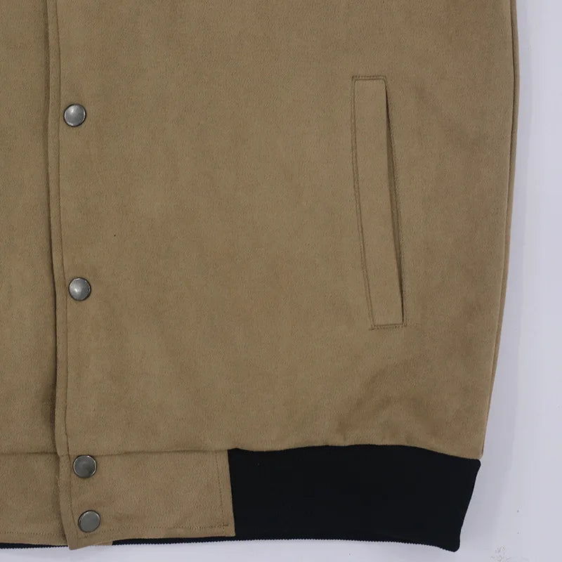 24  Autumn/Winter Suede Men's Button Cardigan Jacket Casual American