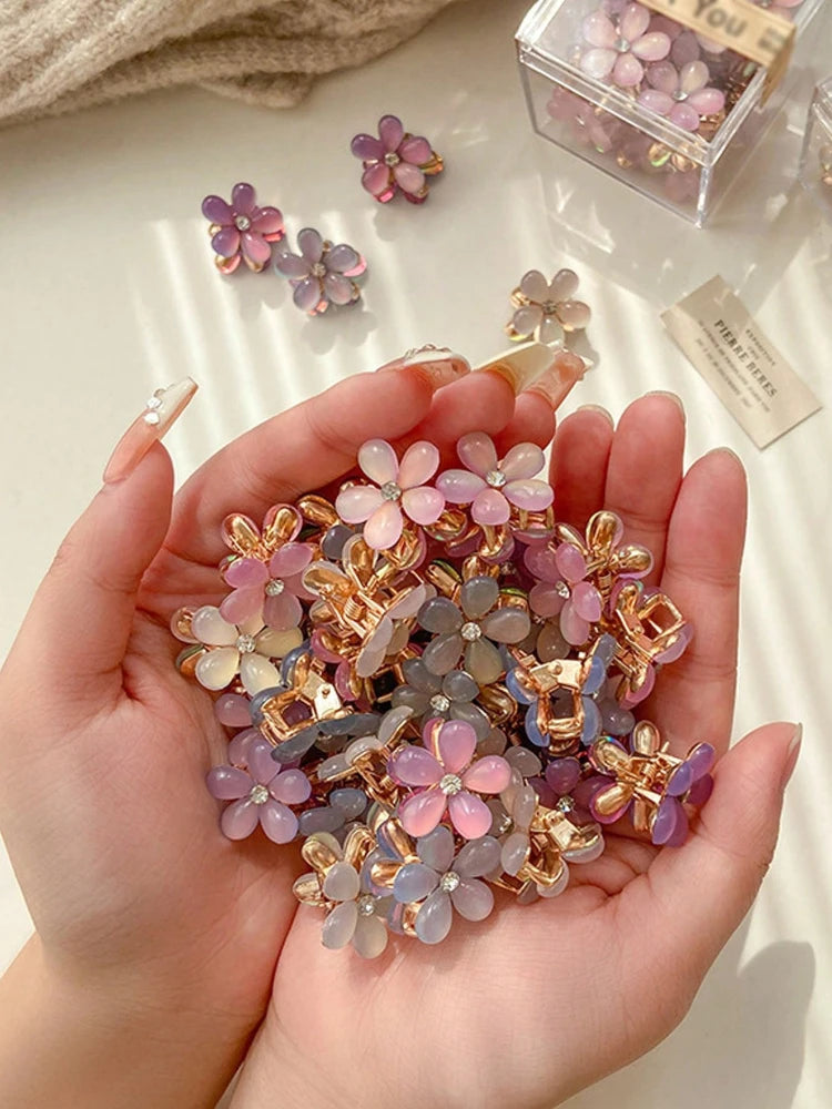 10pcs Super Fairy Flower Claw Clip Hair Clip Side Hair Root Girl Clip Hair Accessories Headwear,Hairpiece,Bangs,Shattered Hair