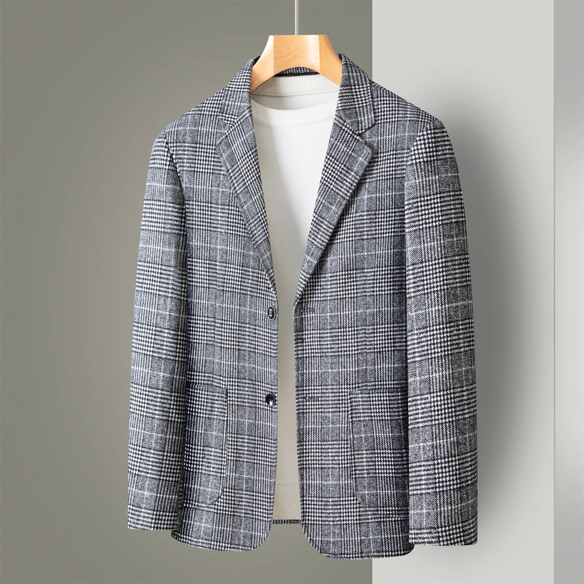 Middle-Aged Men's Business Casual Suit Father's Day Gift Wedding Formal Lightweight Suit Men's 35-60 Years Old Large Size Thin Top Men's Middle-Aged and Elderly Jacket