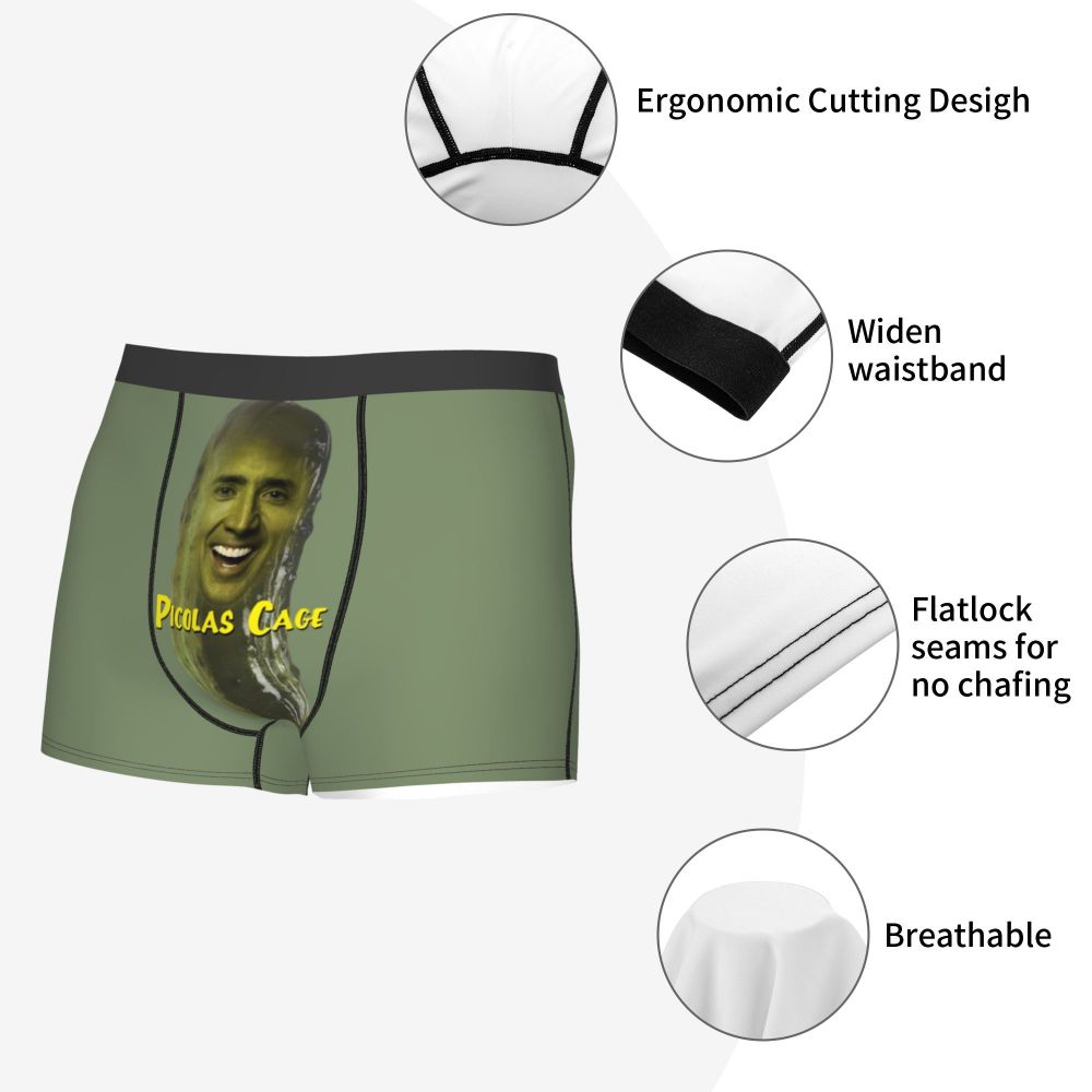 Custom Nicolas Cage Boxer Shorts For Homme 3D Printed Male Nic And His Girls Underwear Panties Briefs Breathbale Underpants