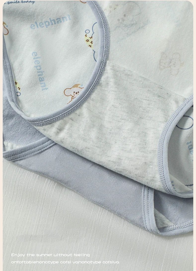 Plus Size 4Pcs High Waist Women‘s Panties Body Shaper Underwear Breathable Cotton Briefs Grils Panty Sexy Slim Female Lingerie