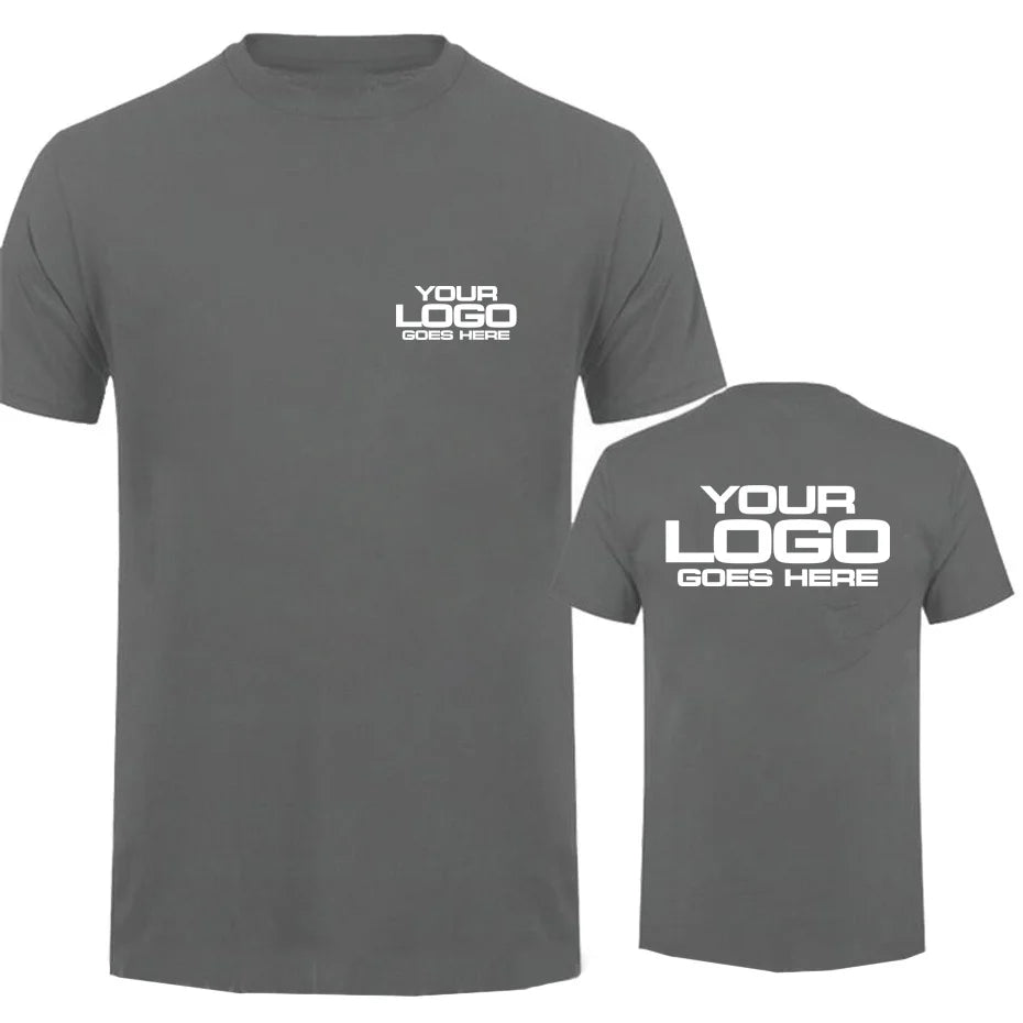 Customized Your Design Here T Shit Text Name Tsihrt Add Your Own Message Men's T-shirt Personalized Tees Custom Cotton Tshirt