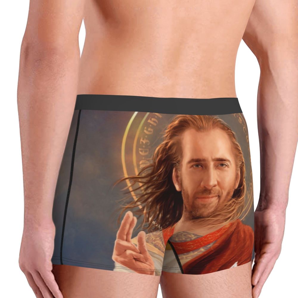Custom Nicolas Cage Boxer Shorts For Homme 3D Printed Male Nic And His Girls Underwear Panties Briefs Breathbale Underpants