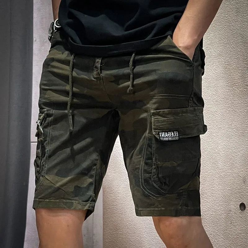 2024 New Summer Men Cotton Cargo Camouflage Shorts Men Clothing Casual Breeche Bermuda Beach Jogger Shorts Male Hot Dropshipping