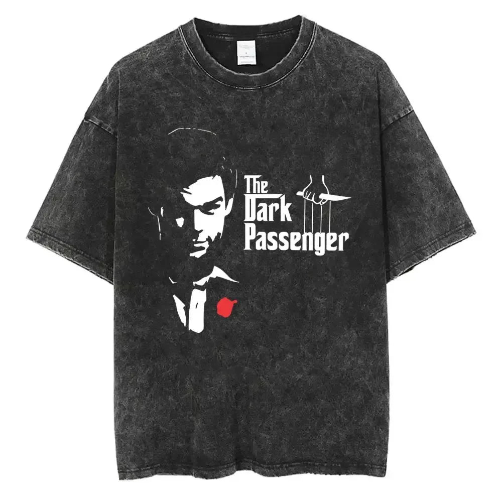 Classic TV Play Dexter Morgan Still Print T-shirt Vintage Washed Cotton Men Women Oversized Summer New Tee Casual Oversized Tops