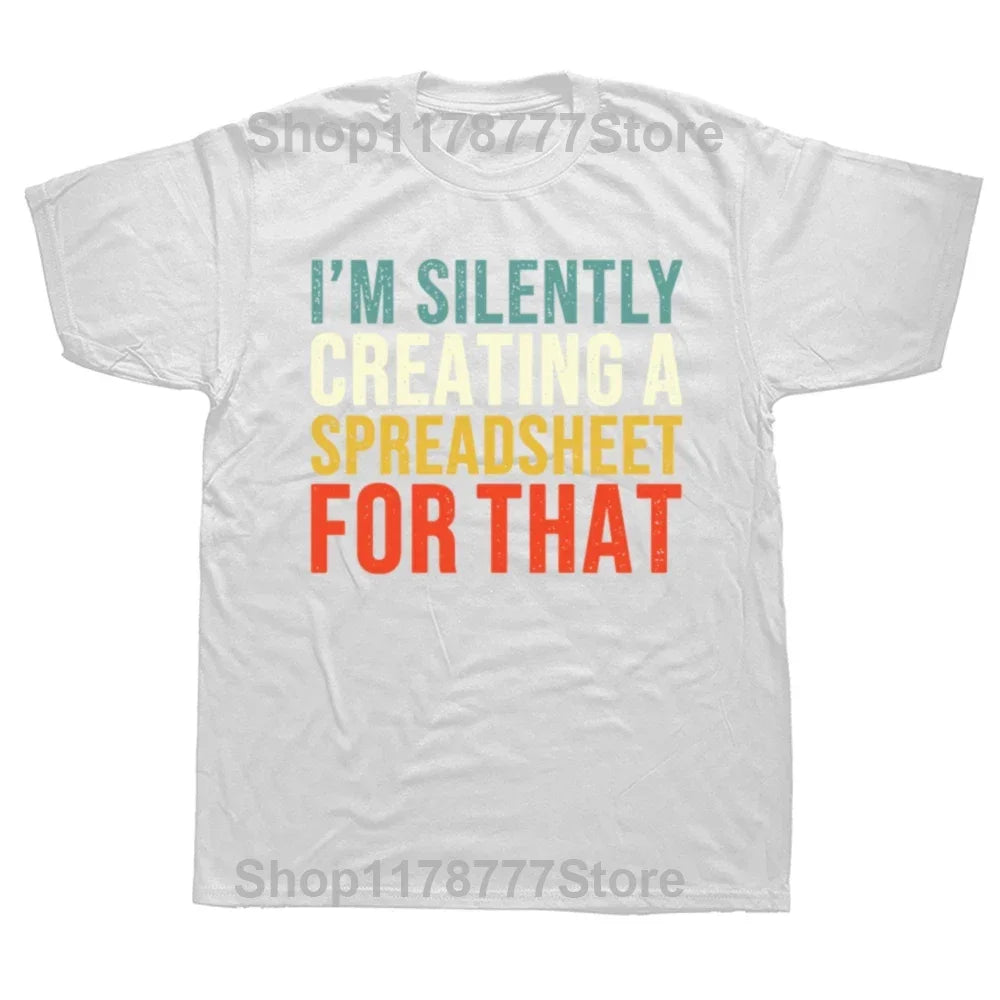 Freak in The Sheets 100% Cotton Men and Women Soft Fashion T-Shirt Excel Spreadsheets Wfh Work From Home Accounting T Shirt