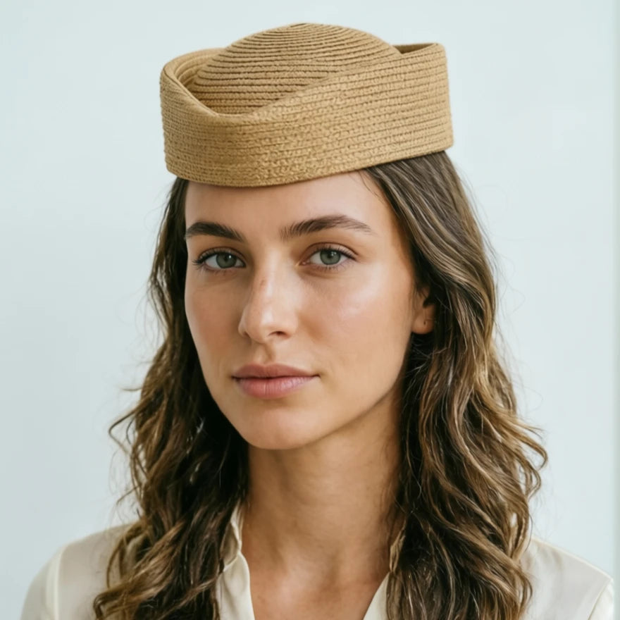2026 New Summer Straw Fedoras Hats for Women Hostess Fashion Pillbox Hat Millinery Fascinator Designer Beret Hats Painter's Hat