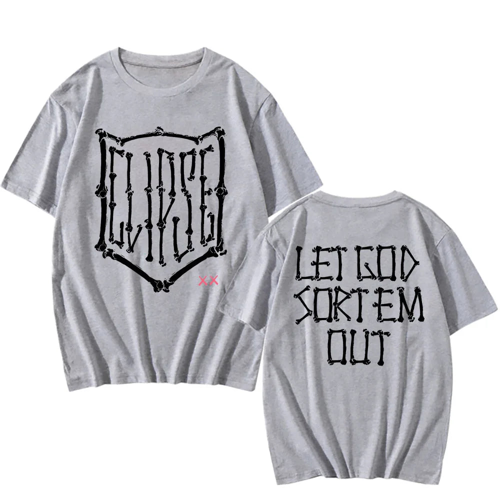 Let God Sort Em Out T-shirt Clipse Hip Hop Group Printing Tshirts Fashion Unisex Streetwear Summer Short Sleeve Men T Shirt Male