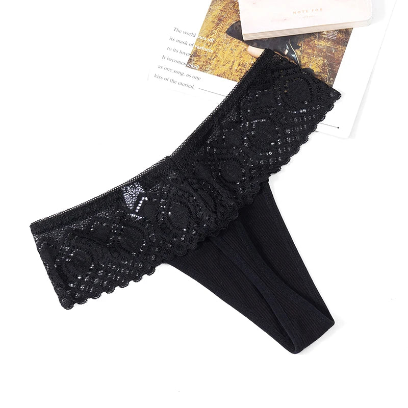 BZEL 3PCS/Set Women's Panties Sweet Lace Woman Underwear Hollow Out Sexy Lingerie Breathable G-Strings Comfort Underpants T-Back