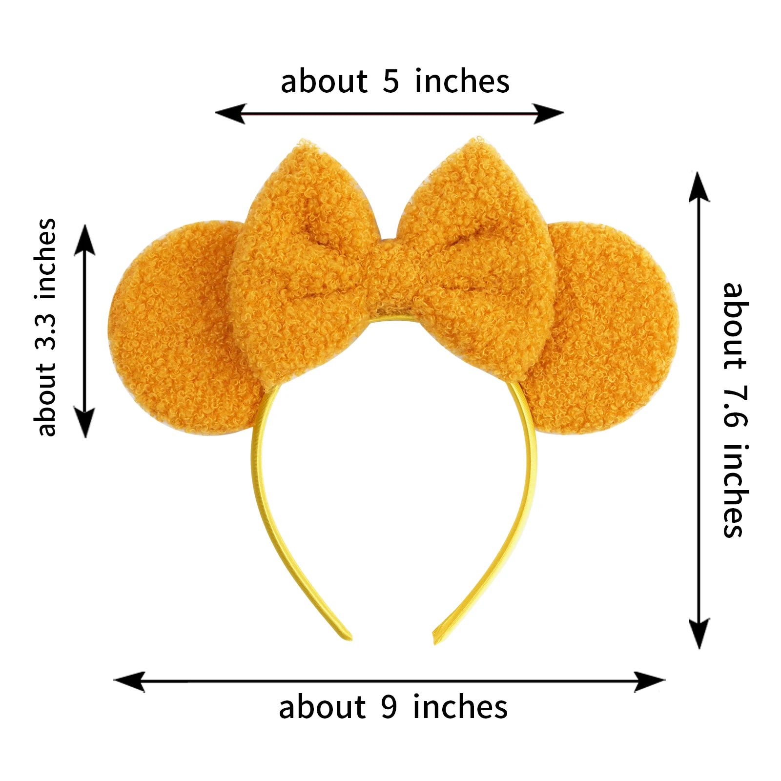 New Classic Cute Mouse Ears Chic Headband 5"Bow Girls And Kids  Hairband Festival Cosplay DIY Hair Accessories Christmas Gift