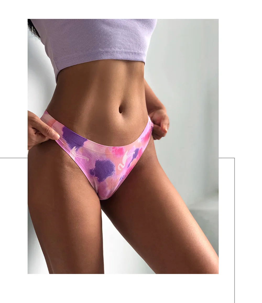 Poblador Sexy Women's Panties Seamless Underwear Comfortable Print G-string Thongs Intimate Female Lingerie Ladies Pantys Tanga