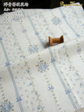 160x50cm Qunqing Rose Flower Wall Diagonal Pure Cotton Fabric, Children's Clothing Dress, Clothing DIY Sewing Cloth