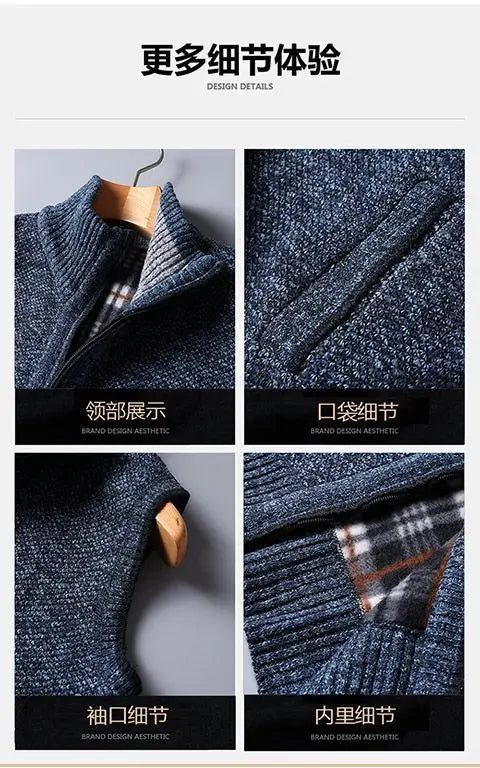 Winter Plus Velvet Thick Wool Vest Thick Knitted Cardigan Chopped Shoulder Vest