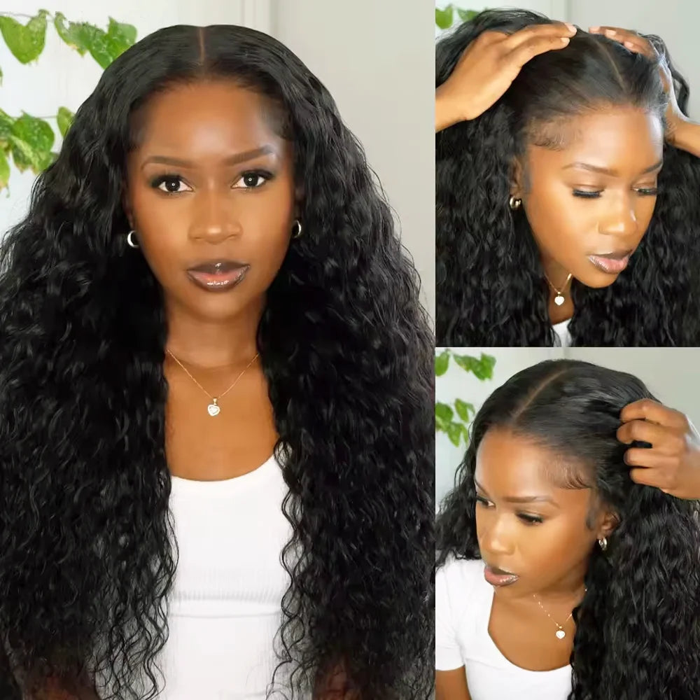 FRIZIRA kinky Straight V Part Brazilian Virgin Human Hair Wigs Glueless Upgrade U Part Wig Glueless V Shape Wig Natural Black