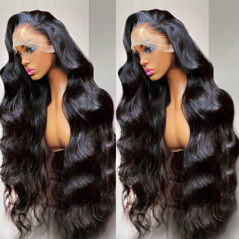 30 36 Inch Body Wave 13x6 Hd Transparent Lace Frontal Wig 13x4 Lace Front Human Hair Wig 360 Brazilian PrePlucked Wigs For Women