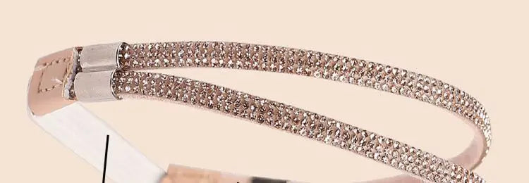 High Heels Shoes Band Anti-loose for Women Diamond Shoelaces Anti-drop Heel Straps Belt Drill Elastic Fixing Rhinestone Belts