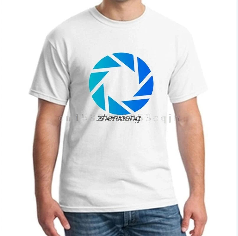 Cartoon Print Short Sleeve T-shirt Game Portal 2 Men's Summer Tops Short Sleeve European Size XS-5XL Tee Shirts