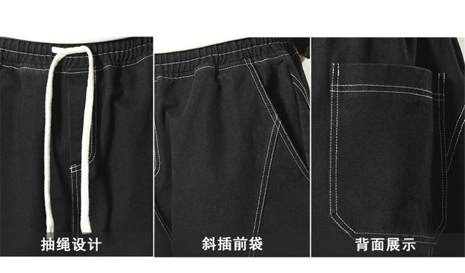 6XL Plus Size Baggy Jeans Men Jogger Pants Fashion Casual Denim Pants Male