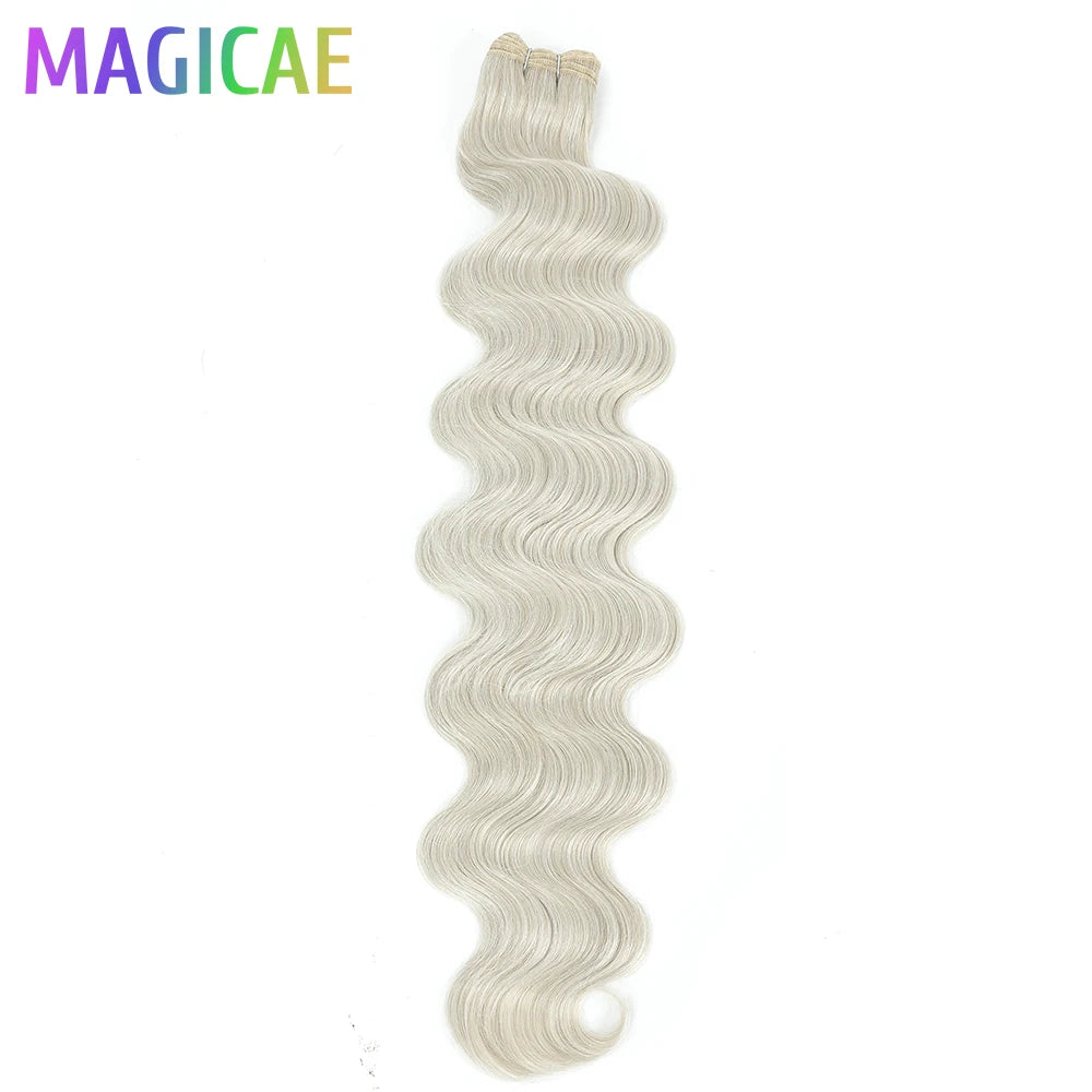30Inches 200grams Orange Light Brown 12# M888# Body Wave Hair Weave Bundles Blond 27/613 White High Temperature Synthetic Hair