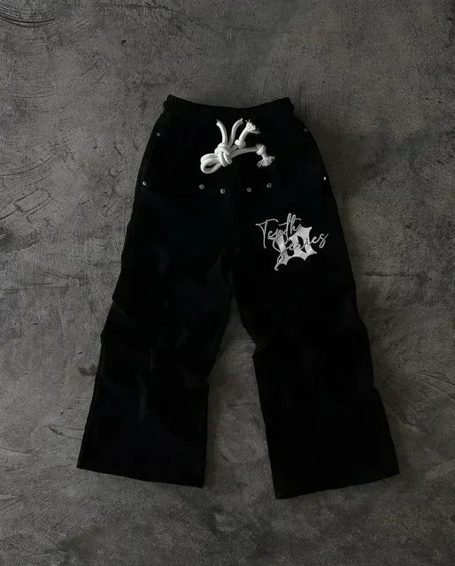 Retro Animal Print Sweatpants Y2K Clothes Men Women Harajuku Hip Hop Retro Graphic Baggy Sweatpants Elastic Waist Casual Trouser