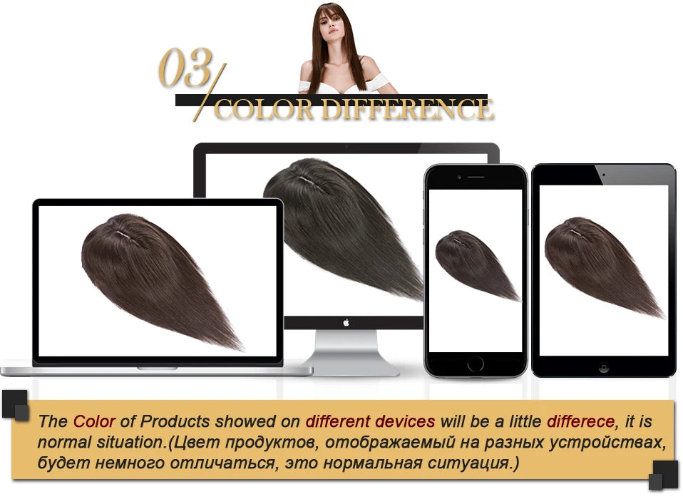 Rich Choices Women Topper 8.5x8.5cm Hair Toppers Natural Hair Clip In Wigs 100% Human Hair For Women Hairpiece