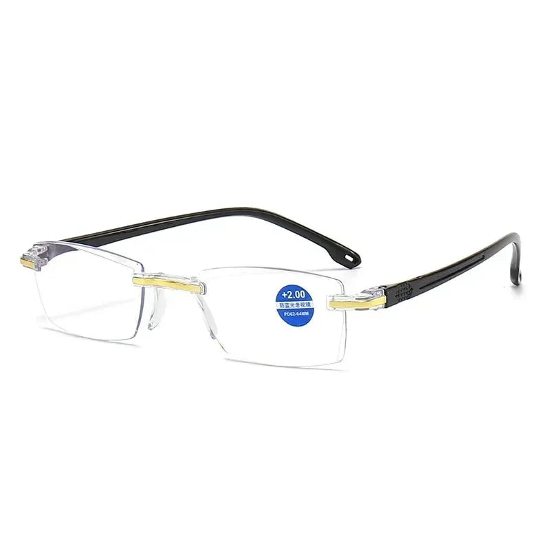 6Pairs of Simple Men'S Square Reading Glasses Anti Blue Light Reading Eyes Fashion Full Frame Hyperopia Glasses Reading Glasses