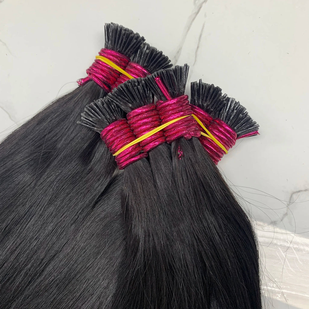 Straight ITIP Human Hair Extension 12A 100% Real Human Hair Extensions 0.8g/pc Capsule Keratin Human Fusion Hair Extension
