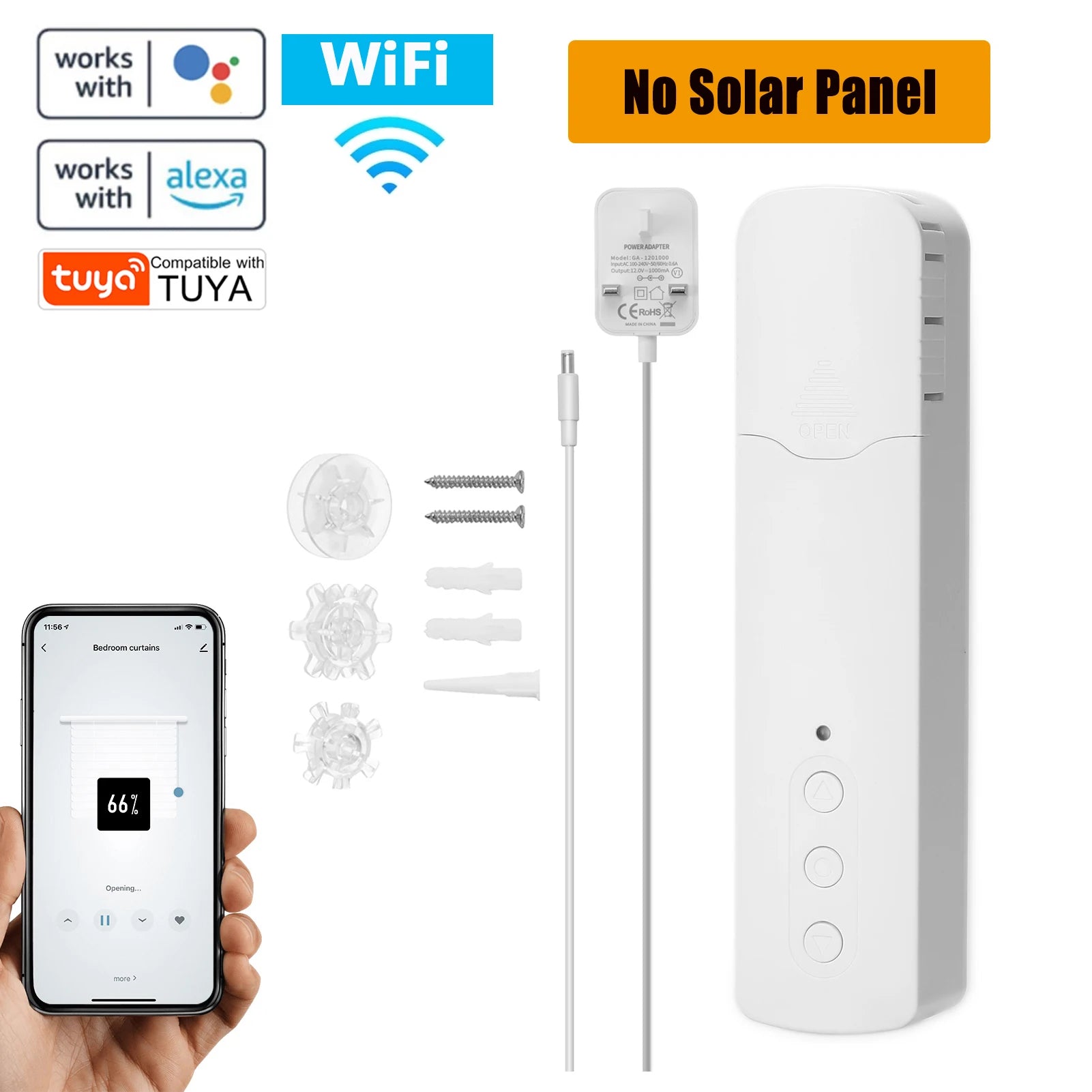 BT/Wifi/ Zigbee Control Smart Blinds Drive Motor Tuya Motorized Chain Roller Control Shade Shutter Drive Motor Replacement