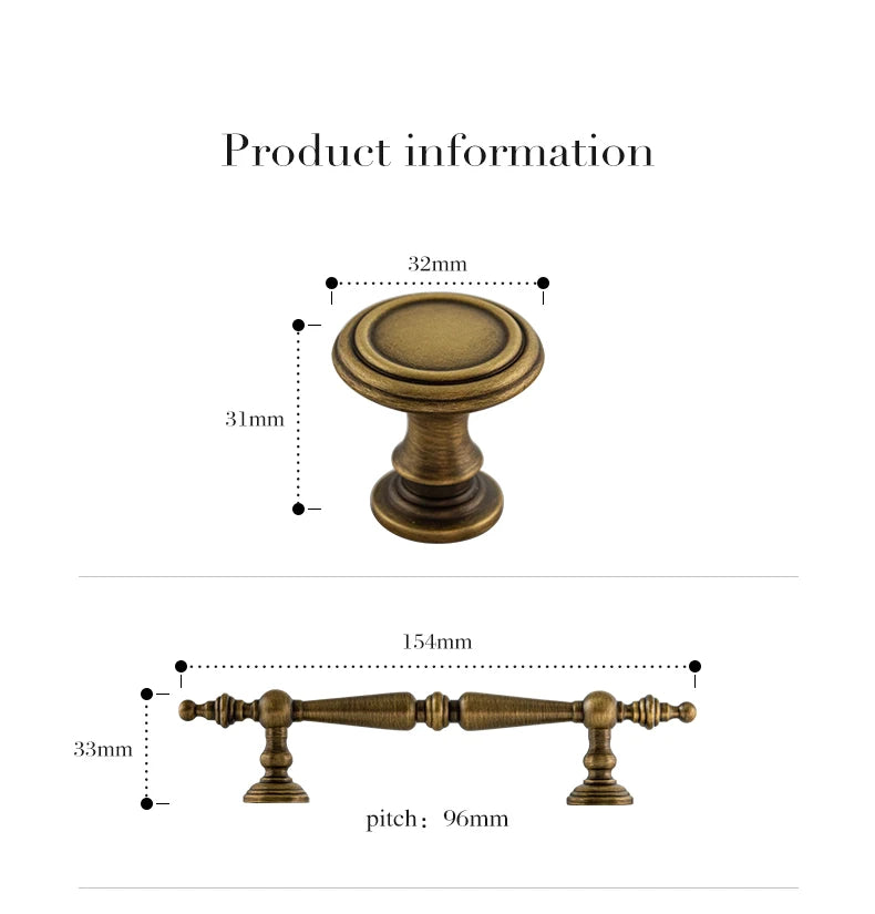 European  Vintage Bronze / Vertical lines Solid Brass Drawer Knobs T bar Handle Bedroom Pulls Kitchen Cabinet Door Handle Pull