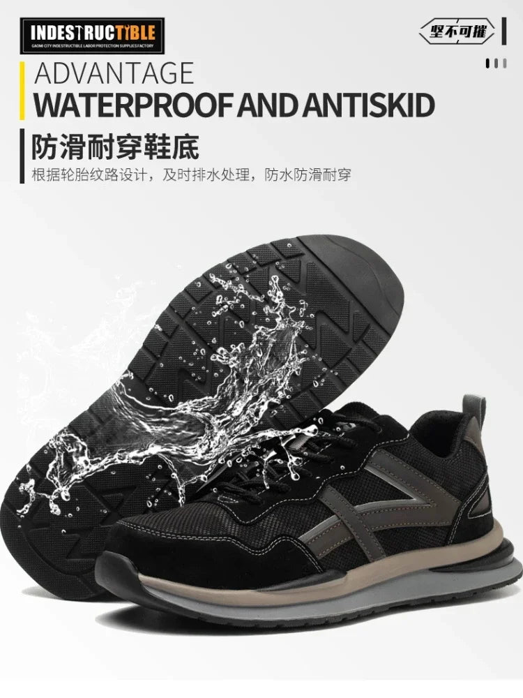 New Type of Labor Protection Shoes Anti - Hit Anti - Puncture Summer Mesh Surface Breathable Protective Shoes Safety Work Shoes