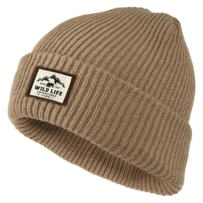Warm Knitted Hat Jacquard Stripe Ear Protection Warm Trendy Casual Hat