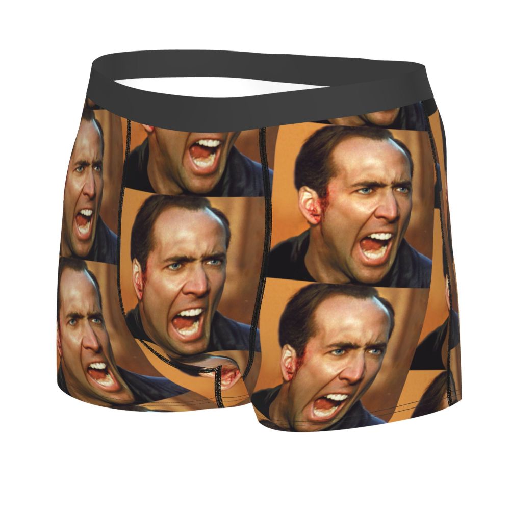 Custom Nicolas Cage Boxer Shorts For Homme 3D Printed Male Nic And His Girls Underwear Panties Briefs Breathbale Underpants
