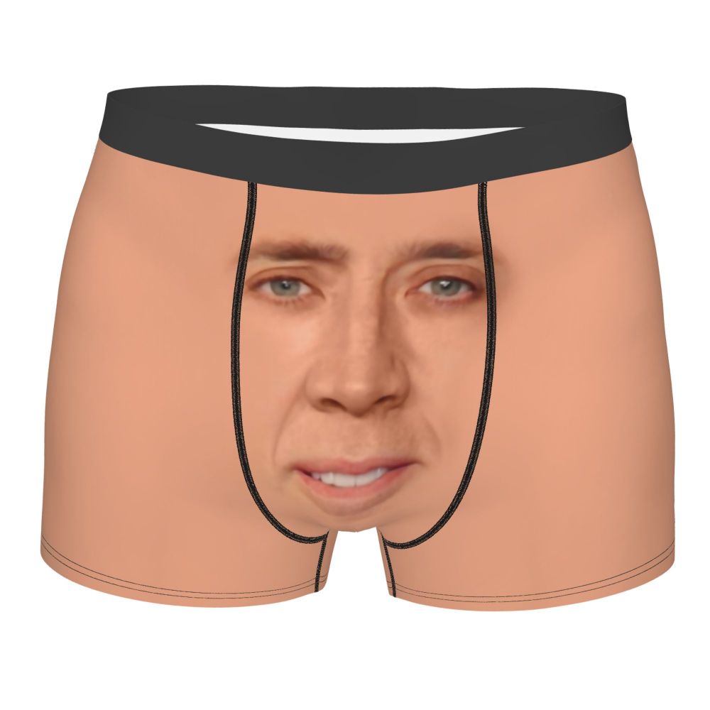 Custom Nicolas Cage Boxer Shorts For Homme 3D Printed Male Nic And His Girls Underwear Panties Briefs Breathbale Underpants