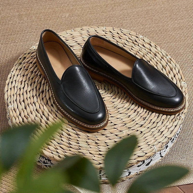 British Style Men Cow Suede Leather Loafers Classic Outdoor Walking Shoes Fashion Genuine Leather Slip-on Flats Soft Man Loafers