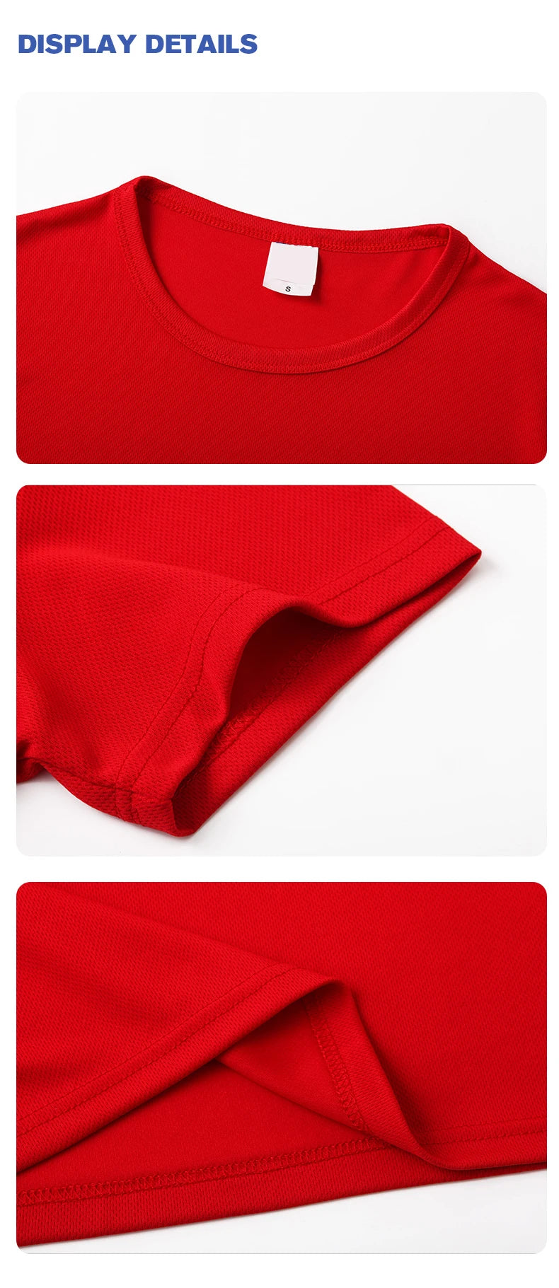 Quick-drying T-shirt  Breathable Round neck Top Solid Color Sports Men/Women Same Custom Printed Embroidery Print logo picture