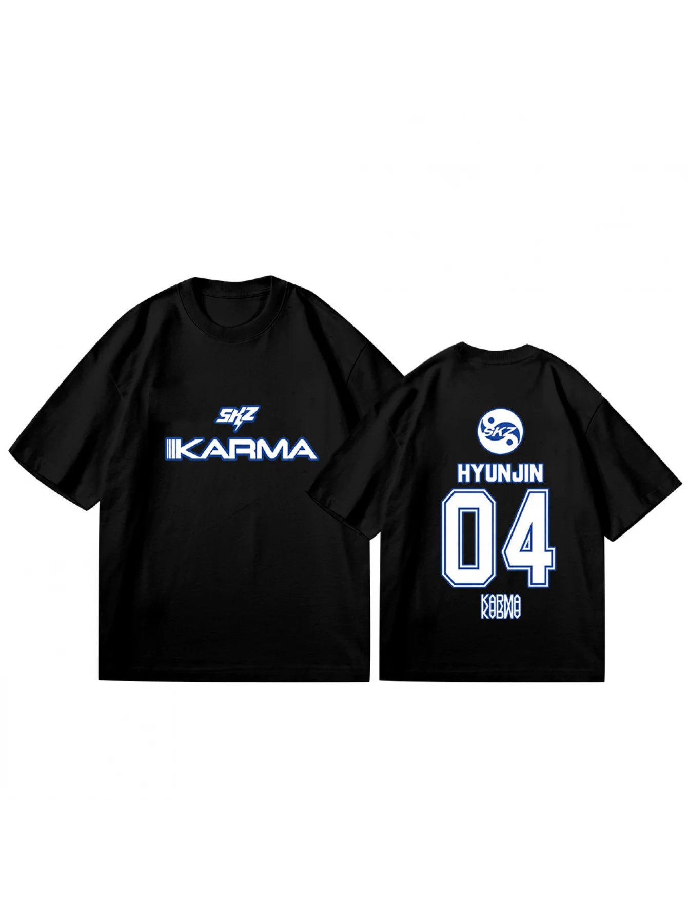 KPOP KARMA Short Sleeve T Shirt Women Men Harajuku Tops Vintage Aesthetic Graphics Tshirt Cotton Tees Streetwear Oversize Top
