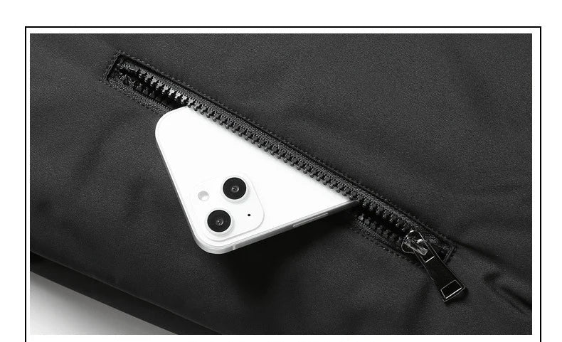 BROWON Winter Clothes Men Jacket Business Casual Solid Thick Fleece Jacket for Men Stand Collar Oversized 8xl Outerwear Coats