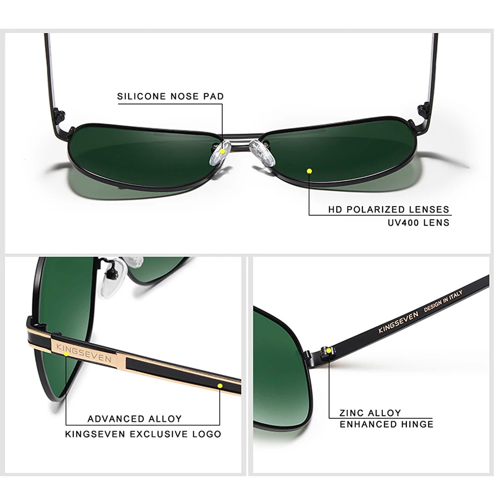 KINGSEVEN Brand Classic Sunglasses Polarized UV400 Shades Driving Glasses For Men Women Eyewear