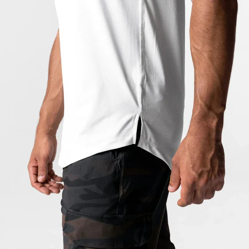 Men's Summer Quick Dry Mesh Breathable Casual Tank Top Male Gym Fitness Clothing Sleeveless Shirt Sports Running Vest Undershirt