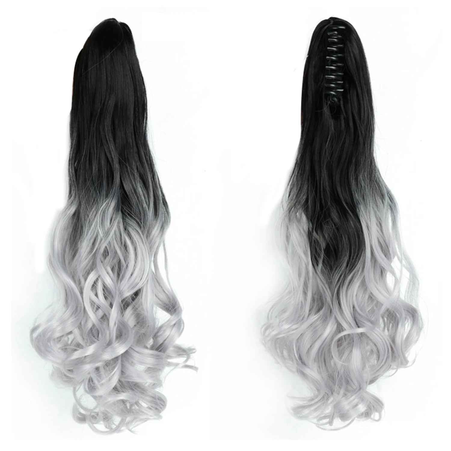 Curly Ponytail Extension Claw Clip in 24" Ponytail Hair Extension Synthetic Wavy Ponytail Extension Fluffy Natural Hairpieces