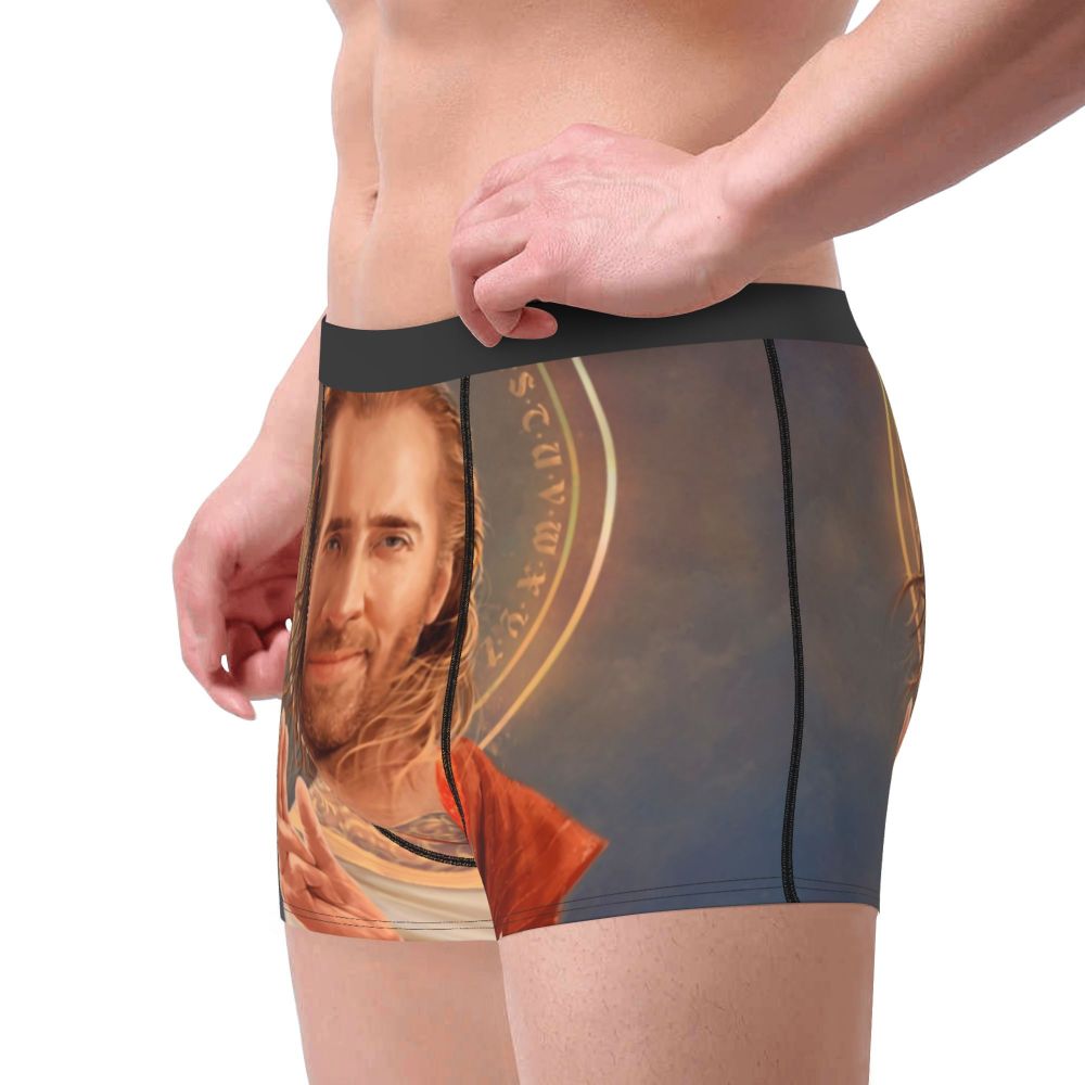 Custom Nicolas Cage Boxer Shorts For Homme 3D Printed Male Nic And His Girls Underwear Panties Briefs Breathbale Underpants