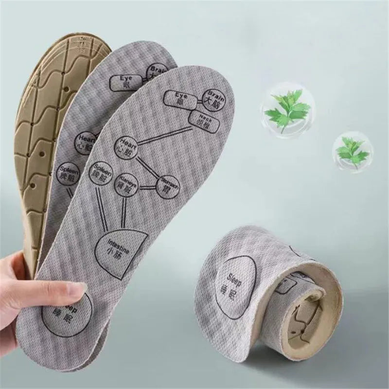 Foot Acupressure Insoles For Shoes Sole Sweat absorbing Deodorant Sport Insole Breathable Running Insoles For Feet Cushion