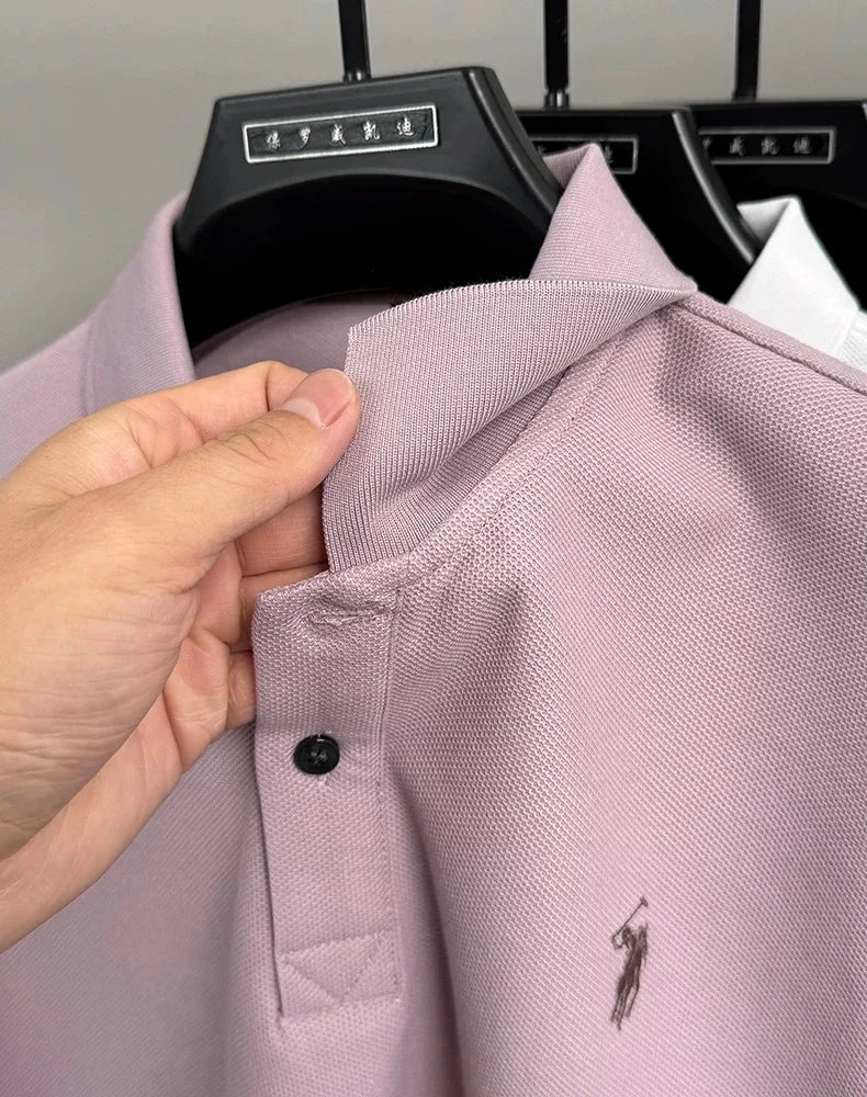 High end brand 100% cotton long sleeve polo shirt men's autumn fashion designer new Paul Pony embroidery casual golf T-shirt