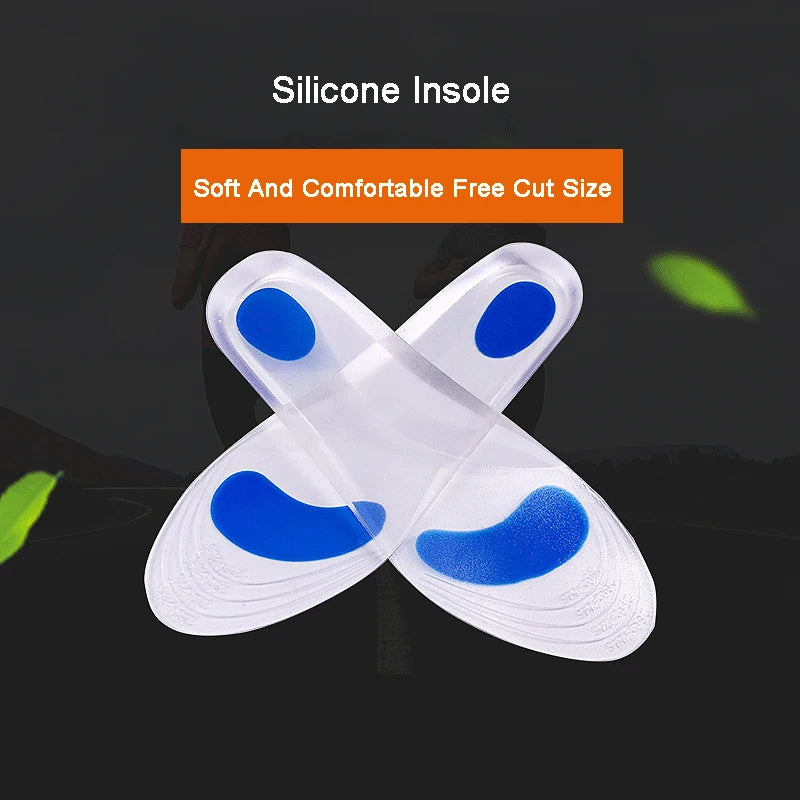 Silicone Gel Orthopedic Insoles for Shoes Man Woman Flat Feet Arch Support Orthotic Insoles Plantar Fasciitis Relief Foot Pads