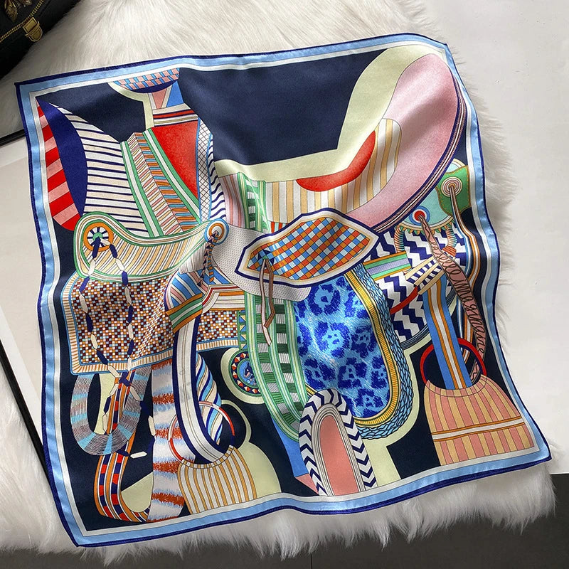Women 100% Silk Scarves 53*53cm Luxury Pure Silk Scarf Wraps Shawls Pashmina Female Natural Silk Neckerchief Head Scarf Bandana